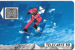 CARTEaPUBLIC-F132B-50U-SC5 On-Trou 6-12/90-SKIEUR 1-5 Imp-22565-UTILISEE-  TBE - 1990