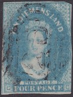 CLASSIC TASMANIA CHALON 4d IMPERF - Used Stamps