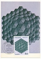 FRANCE - Carte Maximum - 3,00 Oeuvre Originale De VASARELY - Premier Jour - Paris 1977 - 1970-1979