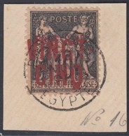 Colonies Françaises - Timbre Sur Fragment Port Saïd  Yvert N°19 Oblitération " Port Saïd Egypte "  (6G26497) DC0875 - Oblitérés