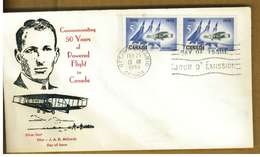 CANADA  - 50 ANNI DEL VOLO IN CANADA  - PILOTA J.A.D. MC CURDY -  Y 1959 - FDC - 1952-1960