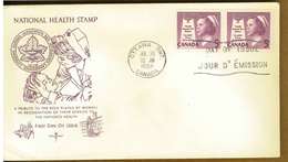 CANADA  - NATIONAL HEALTH STAMP -  Y 1958 - FDC - 1952-1960