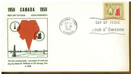 CANADA  - IL PETROLIO -  Y 1958 - FDC - 1952-1960