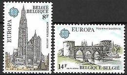 BELGIQUE   -  1978  .  Y&T N° 1886 / 1887 *.   EUROPA.  Cathédrale  /  Pont. - Unused Stamps