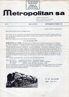 Catalogue METROPOLITAN 1972 BULLETIN N. 9 Septembre-Novembre - Frans