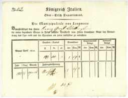 Königreich Italien 1812 Ober-Etsch-Departement LENGMOOS SUED TIROL Klobenstein Ritten Graf WOLKENSTEIN - Documents Historiques