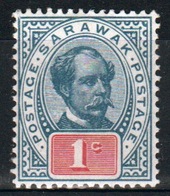 Sarawak 1899 Single One Cent Grey Blue And Rosine Stamp. - Sarawak (...-1963)