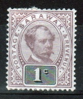 Sarawak 1888 Single One Cent Purple And Black Stamp. - Sarawak (...-1963)