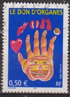 Don D'organe, Main - FRANCE - Santé, Médecine - N° 3677 - 2004 - Used Stamps