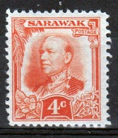 Sarawak 1932 Single Four Cent Red Orange Stamp. - Sarawak (...-1963)