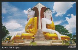 Myanmar 2018 Landscape/Views Postcard — Kyaik Pun Pagoda (beautiful Stamp And Special Postmark At Back) - Myanmar (Birma)