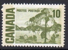 Canada QEII 1967-73 Definitives 10c The Jack Pine, 2 Phosphor Bands, White Paper, MNH, SG 585pc - Nuevos
