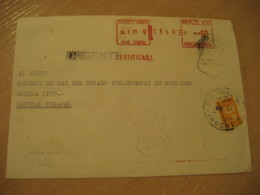 BUENOS AIRES 1977 Policia Police Meter Mail Urgente Registered Cancel Cover ARGENTINA - Brieven En Documenten