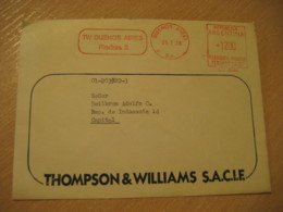 BUENOS AIRES 1976 To Capital Thompson & Williams TW Meter Mail Cancel Cover ARGENTINA - Brieven En Documenten