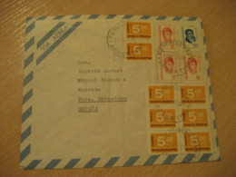 RIO PRIMERO 1977 To Barcelona Spain Cancel Air Mail Cover ARGENTINA - Brieven En Documenten