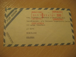 BUENOS AIRES 1975 To La Haye Netherlands Cancel Registered Meter Mail Air Mail Cover ARGENTINA - Brieven En Documenten