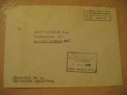 GENERAL GALARZA 1977 To Capital BANCO DE LA NACION Postage Paid Cover ARGENTINA - Brieven En Documenten