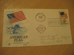 HONOLULU 1960 50 Star American Flag HAWAII Fdc Cancel Cover USA - Hawaï