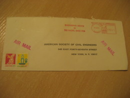 HONOLULU 1971 Engineering Service In The Pacific Since 1934 HAWAII Meter Air Mail Cancel Cover USA - Hawaï