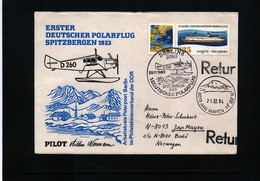 Germany / Deutschland DDR 1983 1.German Polar Flight Spitzbergen Interesting Cover - Expéditions Arctiques