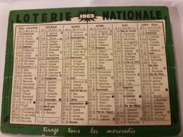 CALENDRIER 1963 LOTERIE NATIONALE - Petit Format : 1961-70