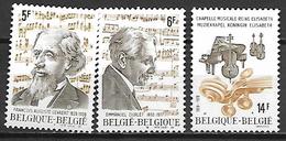 BELGIQUE     -  1979  .  Y&T N° 1956 à 1958 *.   Musiciens  /  Musique  /  Piano  /  Violons  /  Violoncelle. - Unused Stamps