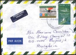 Mailed Cover (letter) With Stamps Sport Paralympic Games 2006, Ship 2000 From Brazil Brasil To Bulgaria - Lettres & Documents