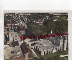 77- NANGIS- VUE GENERALE AERIENNE  CHATEAU DE LA MOTTE NANGIS ET L' EGLISE - Nangis