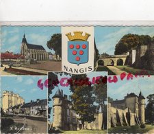 77-  NANGIS- L' EGLISE SAINT MARTIN-LES FOSSES ET VESTIGES DES FORTIFICATIONS-1969 - Nangis