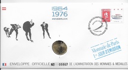Enveloppes Officielle Monnaie De Paris 1er Jour D'émission Macot-la-Plagne - Expositions Philatéliques