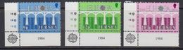 Europa Cept 1984 Jersey 3v (corner)  ** Mnh (41397) - 1984