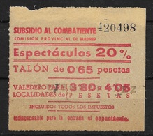 MADRID. EDIFIL N/C. 0'65 PTAS. CARMÍN - Emisiones Nacionalistas