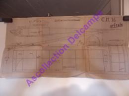 Plan Aeromodelisme Maquette Avion Planeur Clap De Meurthe Et Moselle CH16 Orfaie - Avions