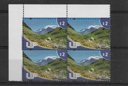 ARGENTINA 2008, MOUNT ACONCAGUA IN MENDOZA, MOUNTAINS, LANDSCAPES, UP 1 VALUE IN BLOCK OF 4 - Ungebraucht