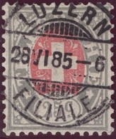 Schweiz Telegraphen-Marken Zu#15 Vollstempel Luzern Filiale 1885-06-28 - Télégraphe