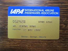 IAPA International Airlines Passengers Association Card - Unclassified