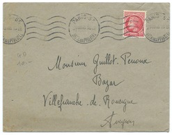 ENVELOPPE CERES DE MAZELIN / PARIS 55 R DES PYRENEES 1946 - 1921-1960: Periodo Moderno