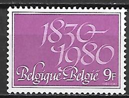 BELGIQUE     -  1980  .  Y&T N° 1963 *.    150 ° Anniversaire De L'Indépendance De La Belgique - Unused Stamps