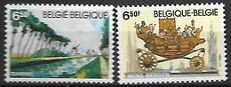 BELGIQUE     -  1980  .  Y&T N° 1976 / 1977 *.   Série Touristique.  Carosse - Unused Stamps