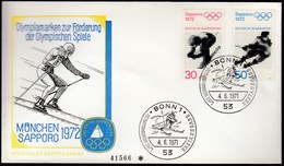 Germany Bonn 1971 / Olympic Games Sapporo 1972 / Alpine Skiing / Ice Hockey / FDC - Winter 1972: Sapporo