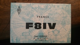 Carte QSL - France - Paris 19e - F8IV - Radio Amatoriale