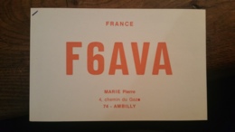 Carte QSL - France - Ambilly (74) - F6AVA - Radio Amateur