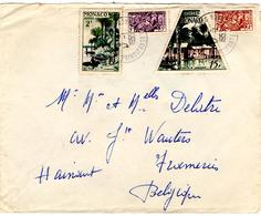 Lettre De Monte Carlo Monaco (17.01.1955) Pour Frameries, Belgique - Briefe U. Dokumente