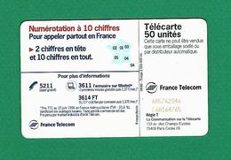 VARIÉTÉS FRANCE TÉLÉCARTE 08 / 1996 F688 980 PUCE SC7 N.D.C. LE 00 REMPLACE   50 UNITÉ UTILISÉE - Variétés