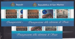 1993 San Marino Saint Marin TELEVISIONE Di STATO 3 Foglietti MNH** 3 Souv.sheets - Blocchi & Foglietti