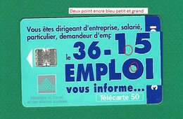 VARIÉTÉS FRANCE 12 / 1996 F710 980 PUCE SC7  36-15 EMPLOI  50 UNITÉ UTILISÉE - Variëteiten