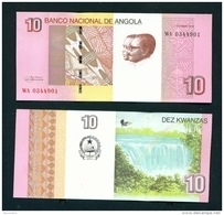 ANGOLA  -  2012 10 Kwanzas  UNC Banknote - Angola