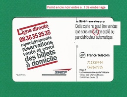 VARIÉTÉS FRANCE  10 / 1996 F698 980 PUCE SC7 S.N.C.F.  LIGNES DIRECTES  120 UNITÉ UTILISÉE - Variétés