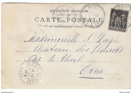 C.P. Timbre N°89 Ob. Càd Perlé Montlay En Auxois (CÔTE D'OR) - 1901 - 1877-1920: Période Semi Moderne