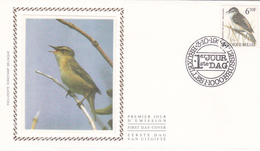 Enveloppe FDC Sur Soie - Oiseaux De BUZIN - Timbre N°2577 - 1985-.. Uccelli (Buzin)